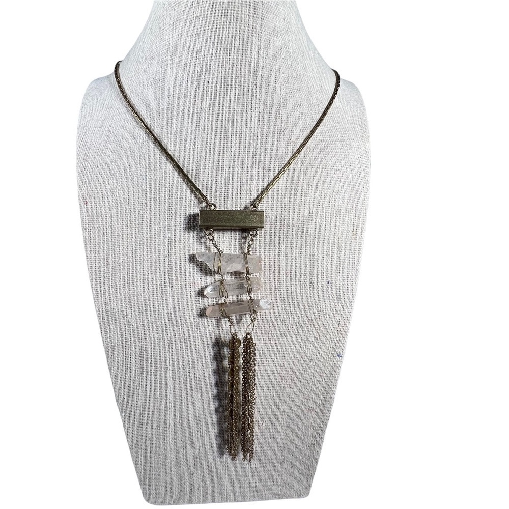 Bohemian Chic Long Crystal Necklace